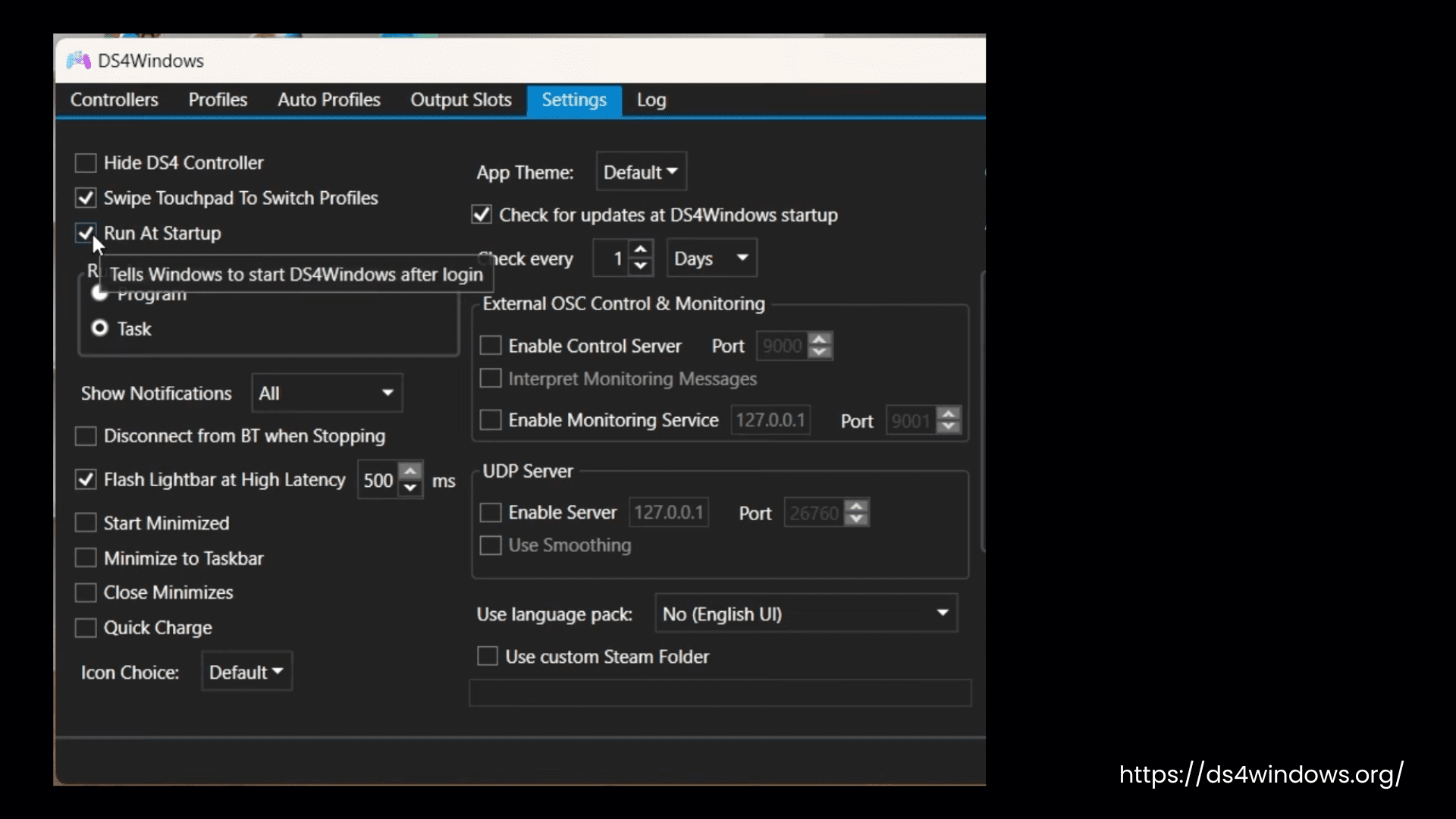 DS4Windows Settings