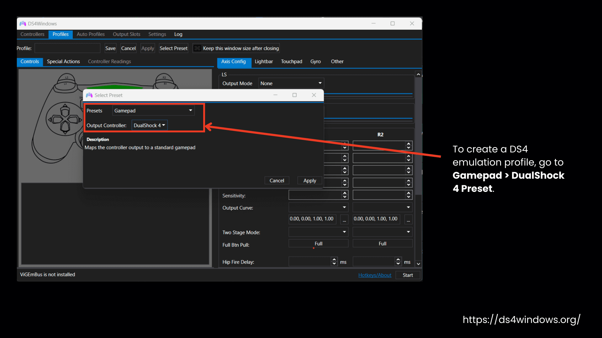 DS4 Controller Emulation