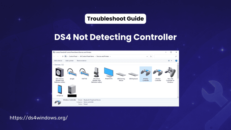 DS4 Not Detecting Controller