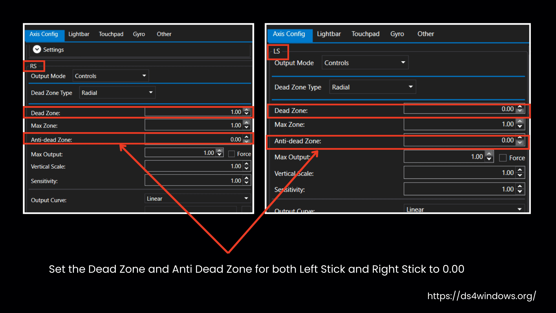 Dead Zone and Anti Dead Zone Setting