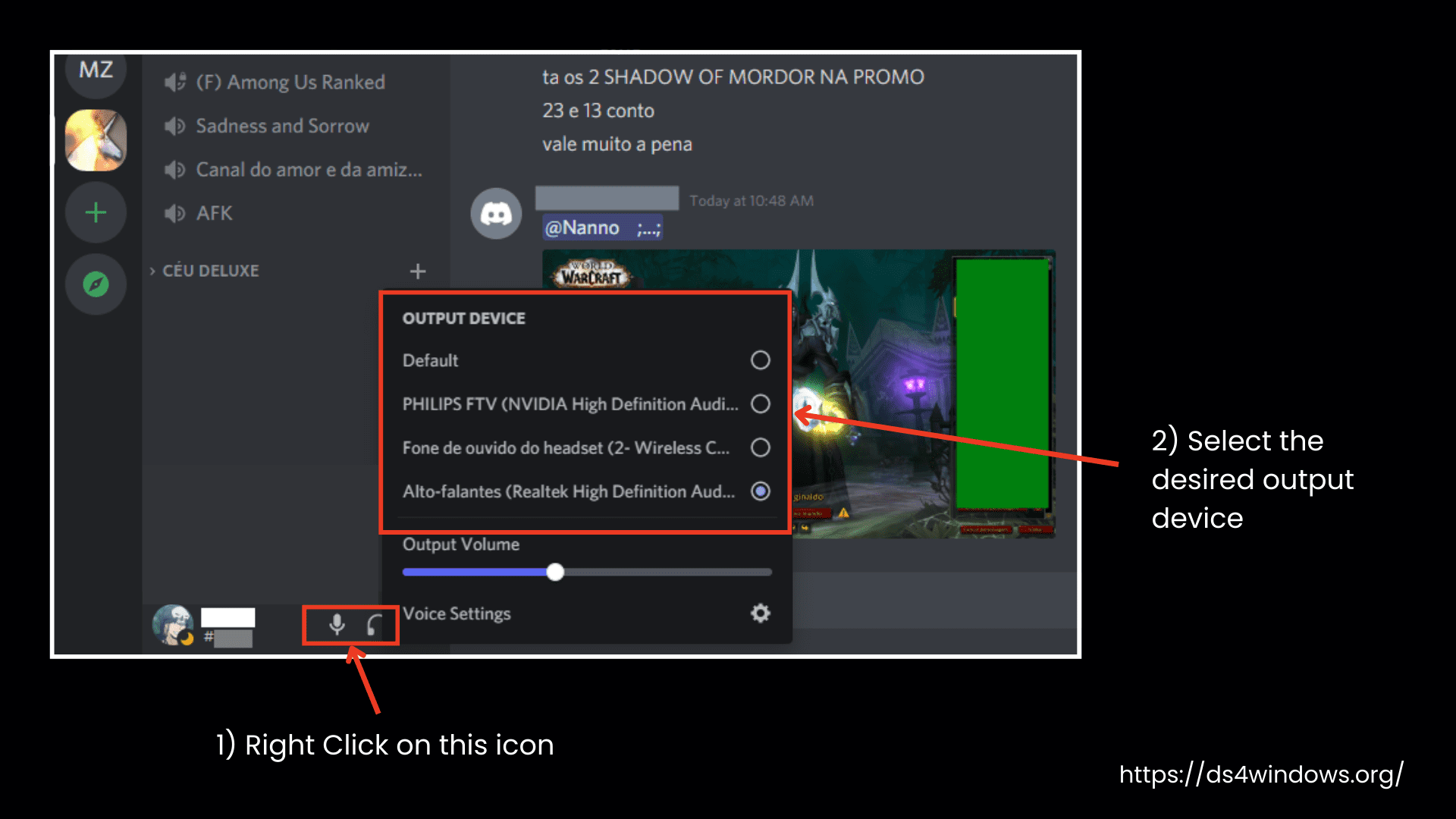 Discord Audio Quick Switch
