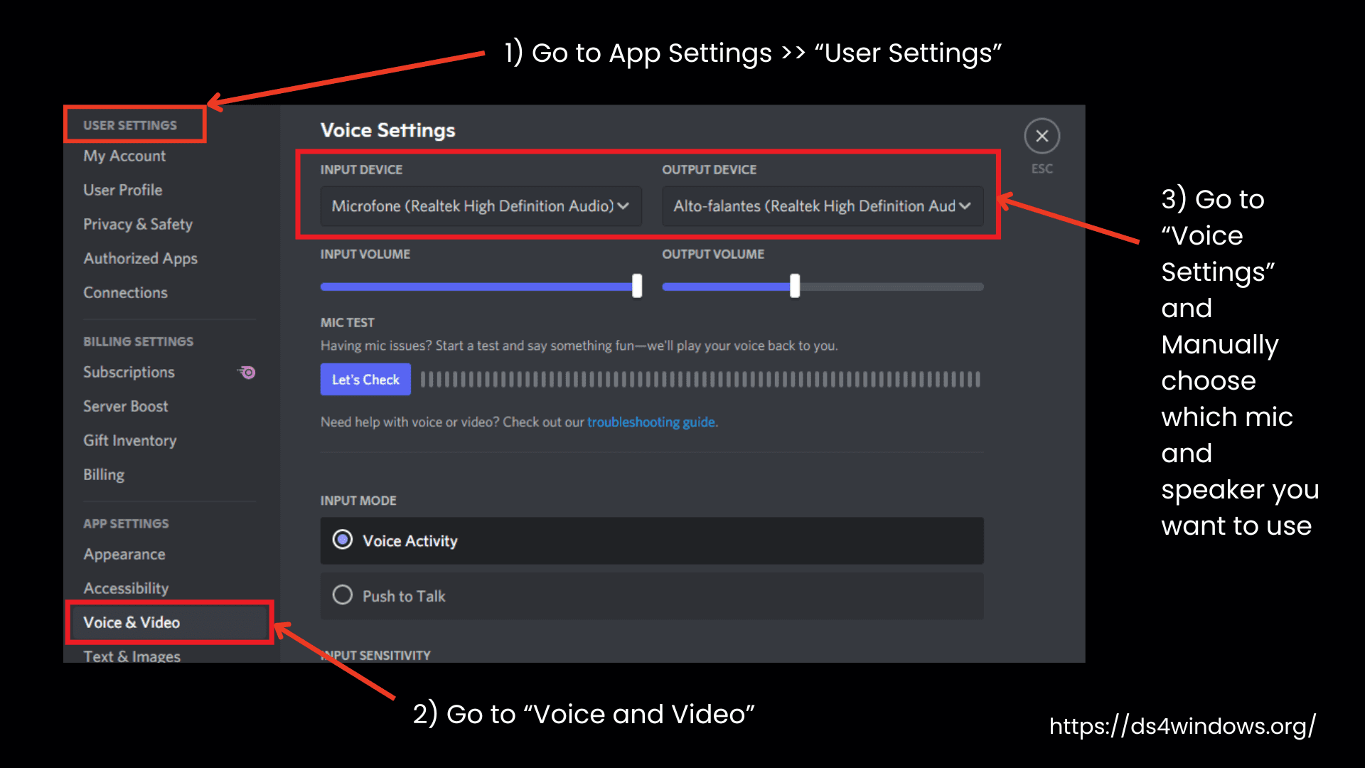 Discord Voice Settings