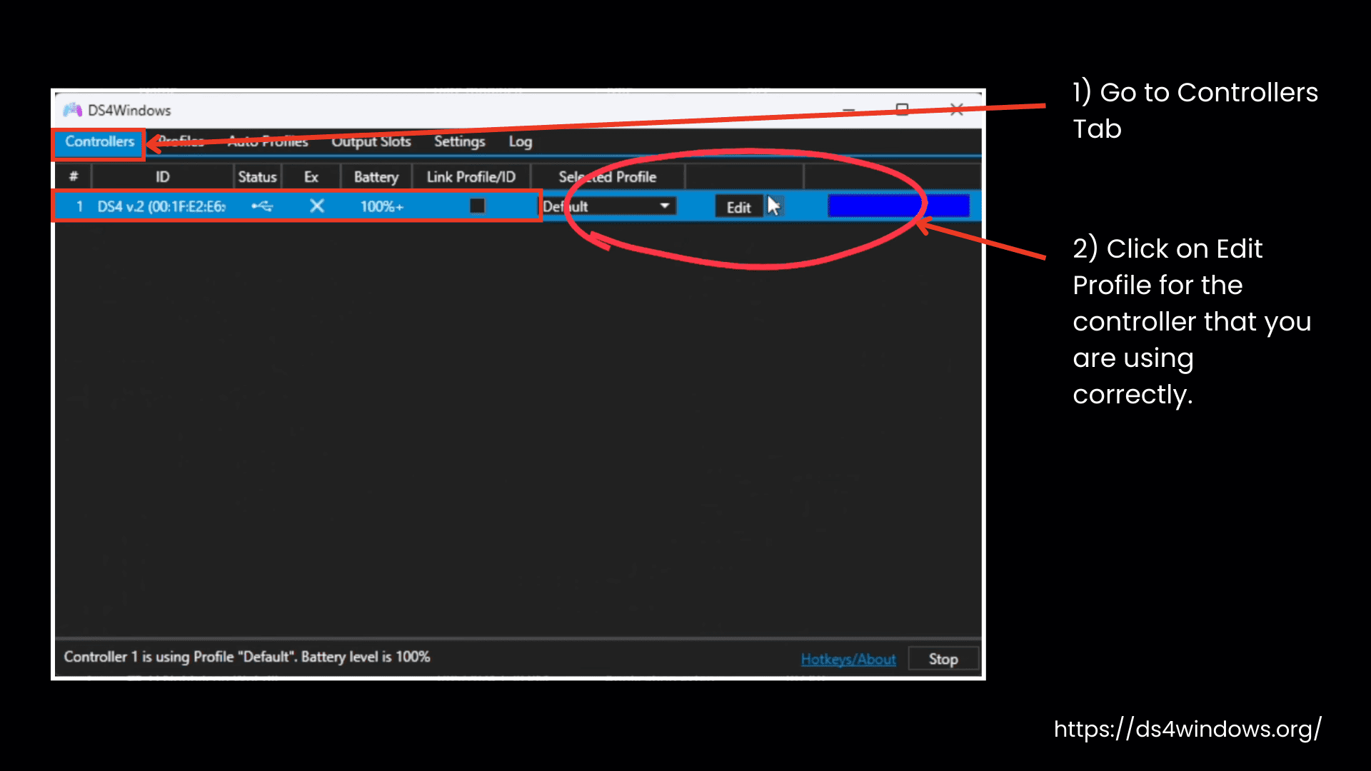 Edit Controller Profile
