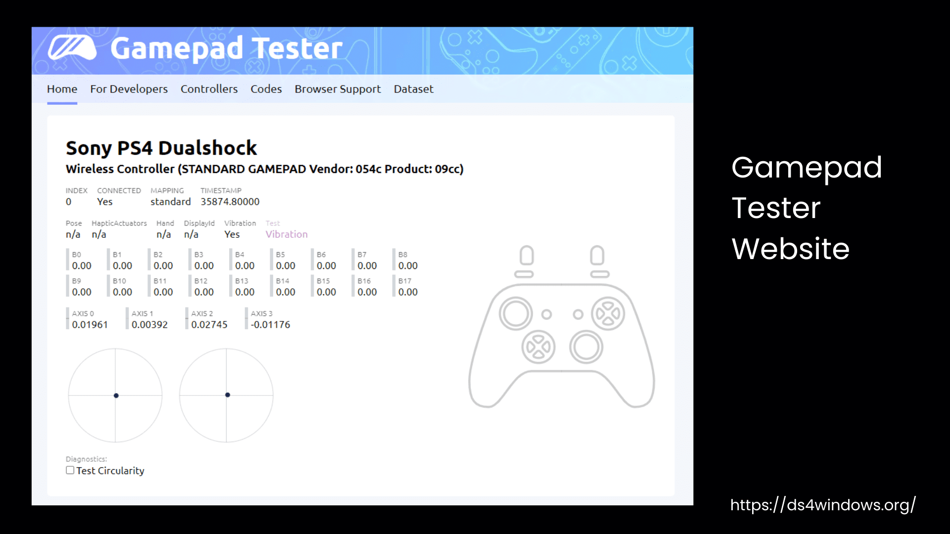 Gamepad Tester Website