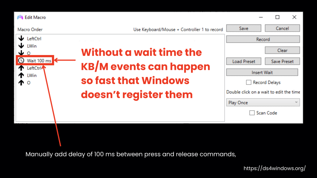 Macro Wait Time