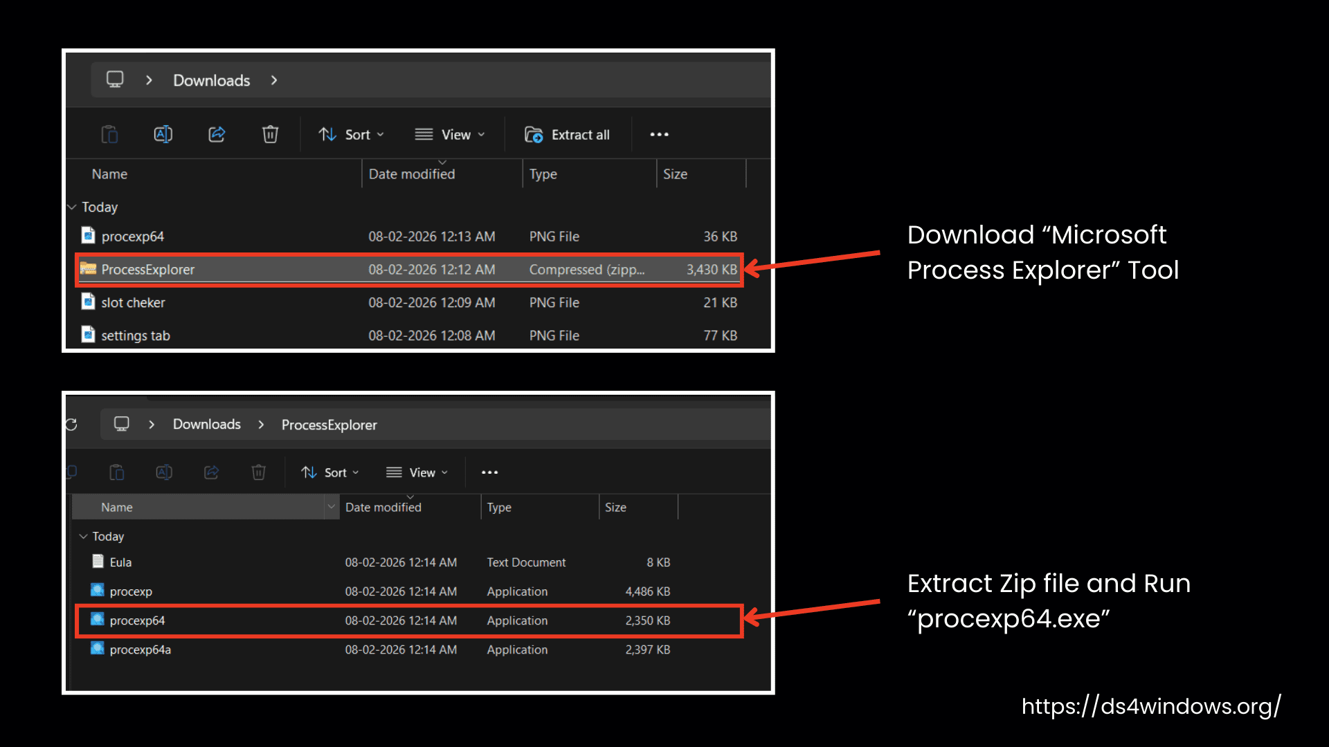 Microsoft Process Explorer Tool