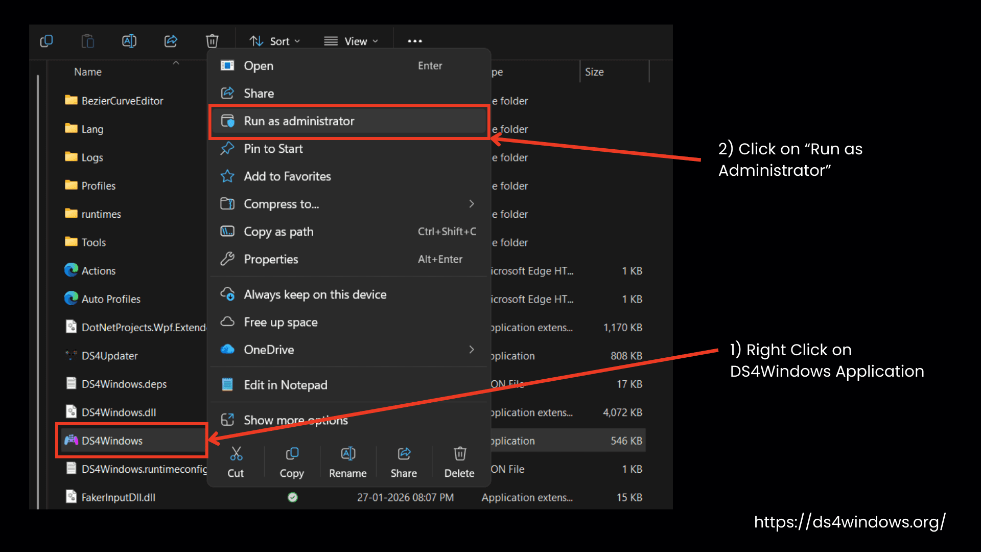 Run DS4Windows as Administrator