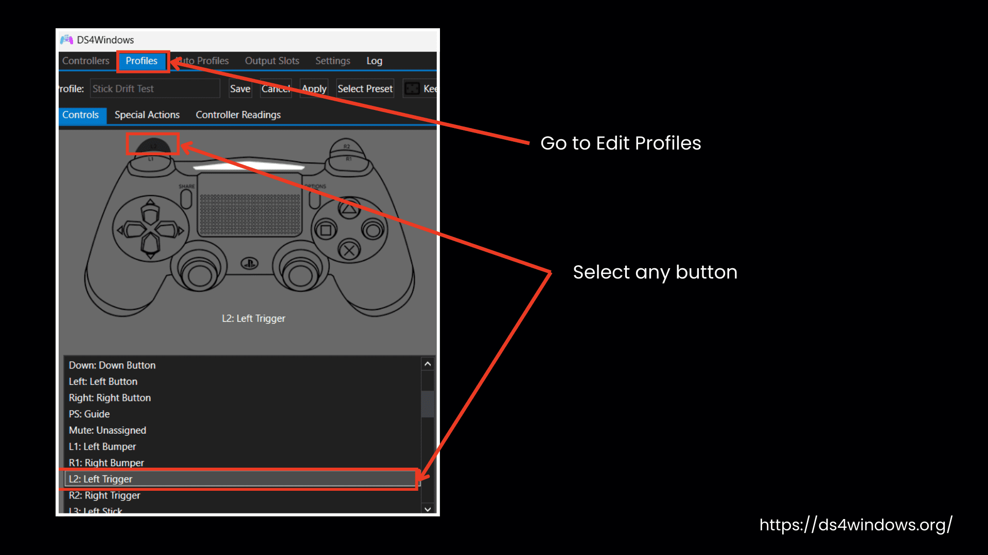 Select a Button