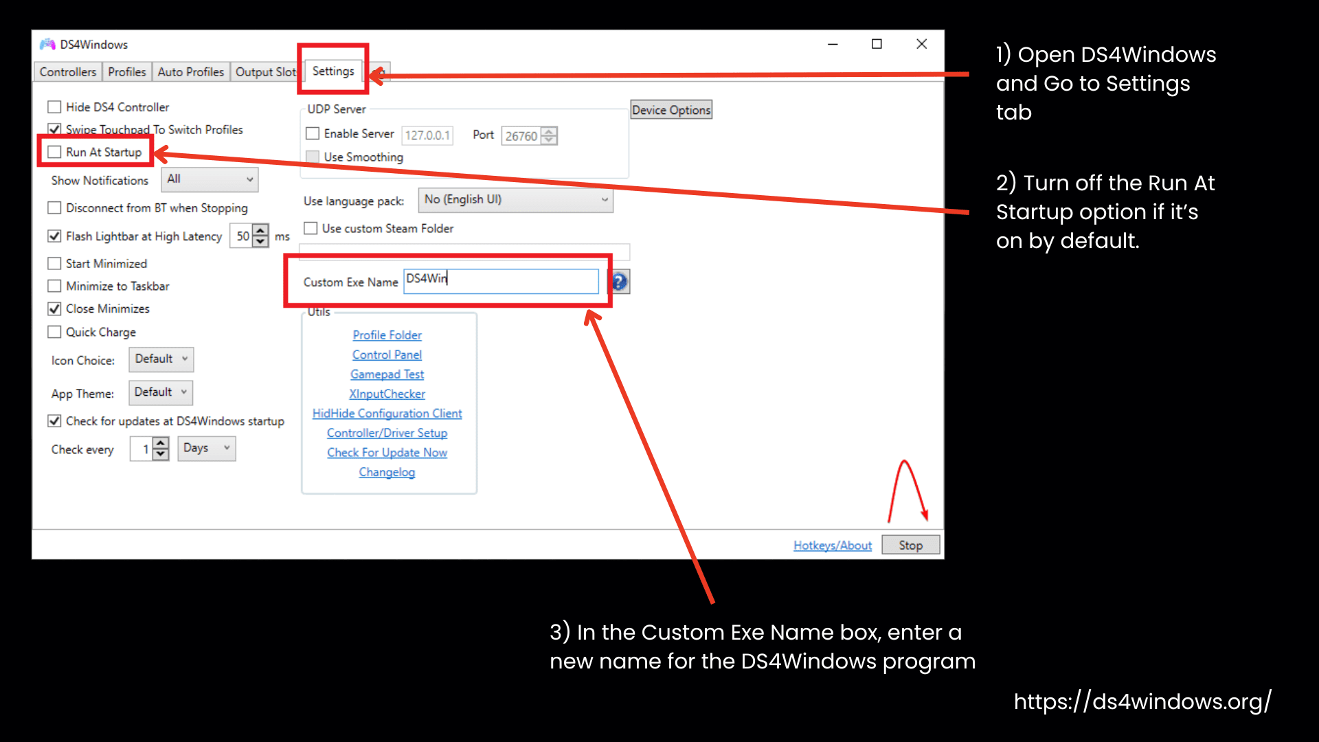Setting Custom Exe Name