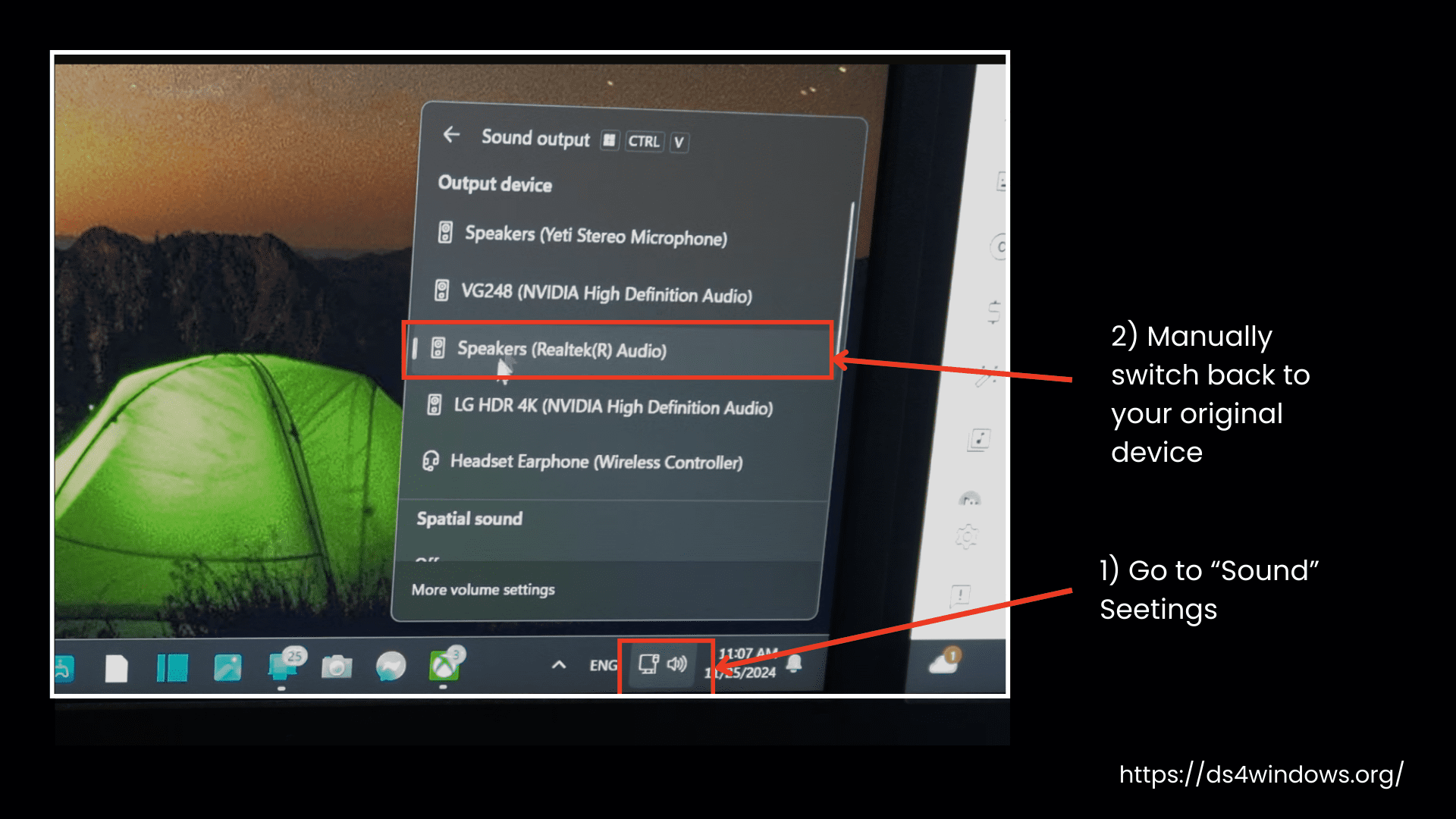 Switch to Your Original Device
